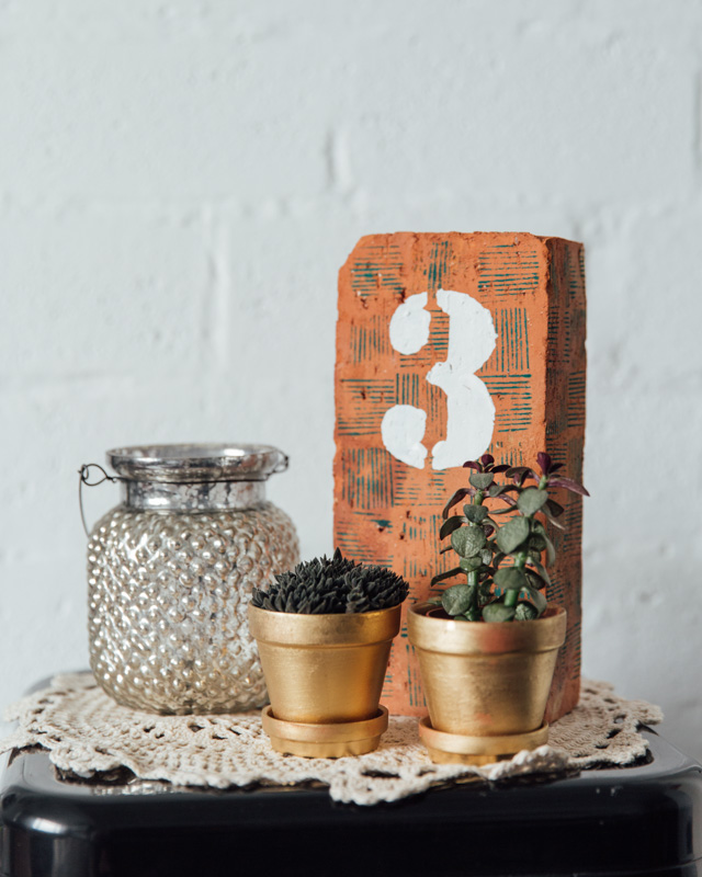 Diy Table Number Brick Stamp Rustic Wedding Reception Dinner