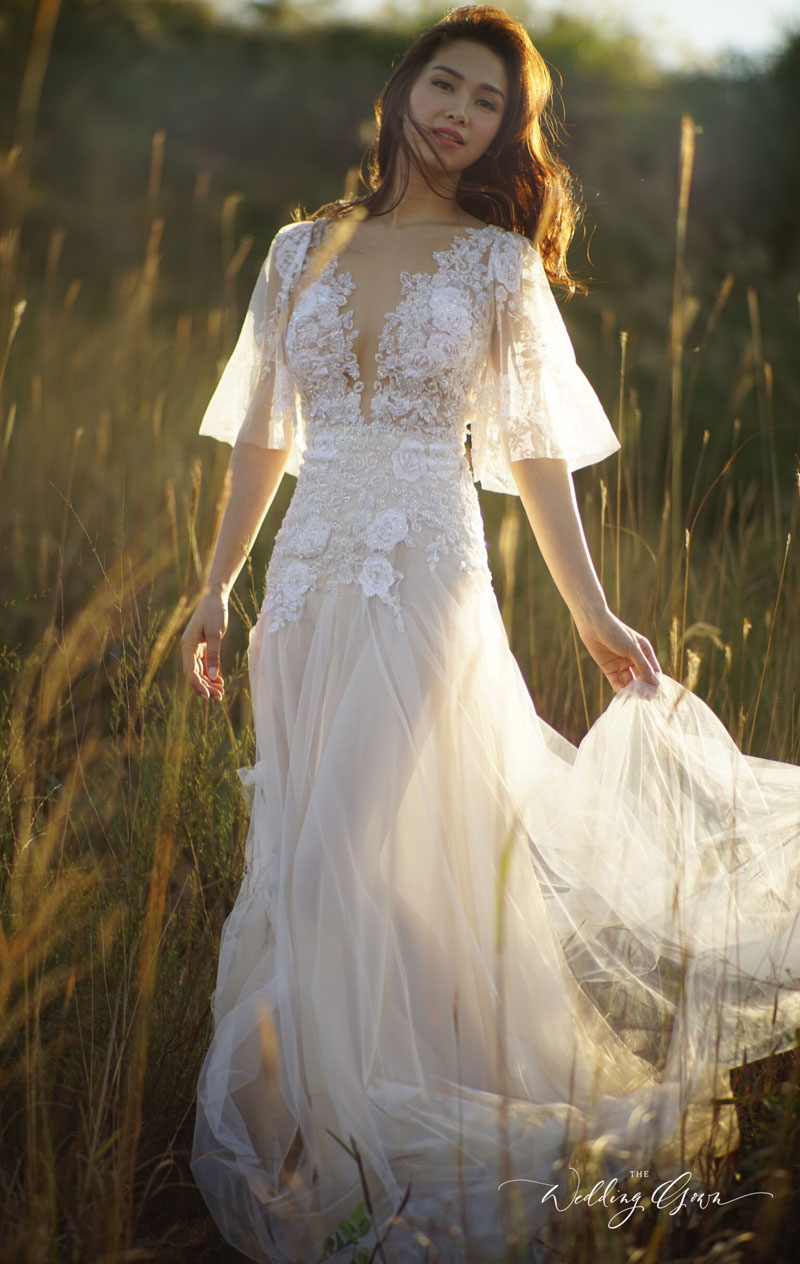the wedding gown
