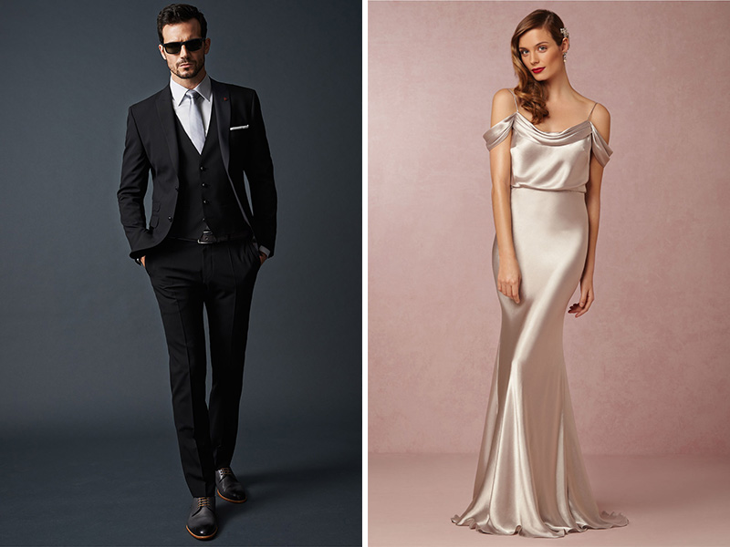 Strictly formal outlet wedding attire