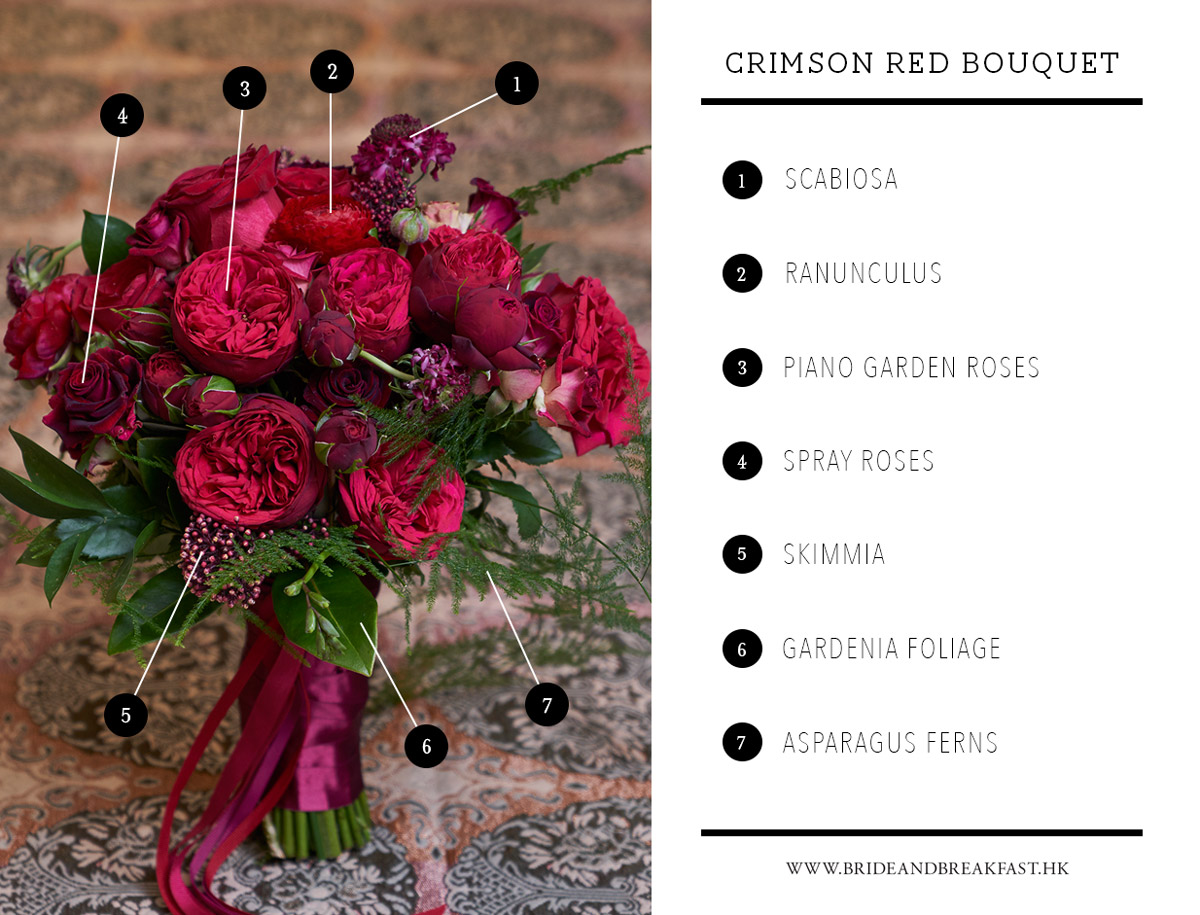 Bouquet Breakdown: Crimson Red Bouquet | Hong Kong Wedding Blog