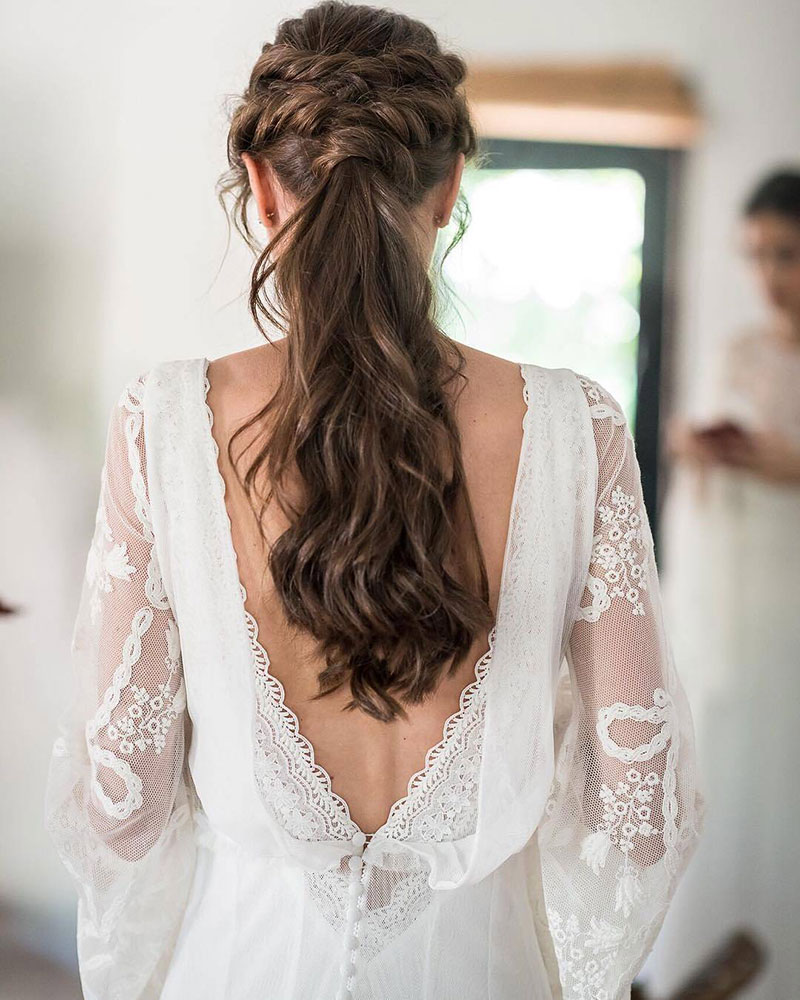 beyond the aisle: wedding hairstyle trends: ponytails