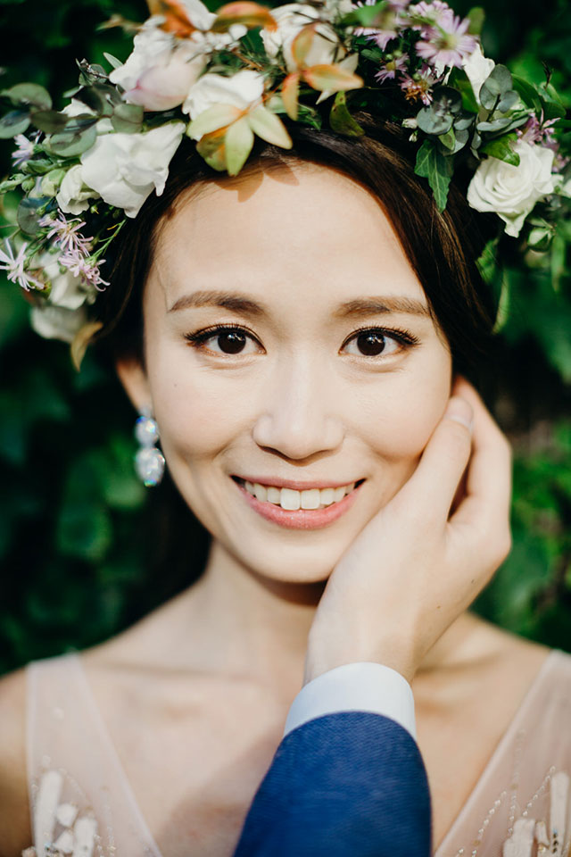 flower crown wedding asian