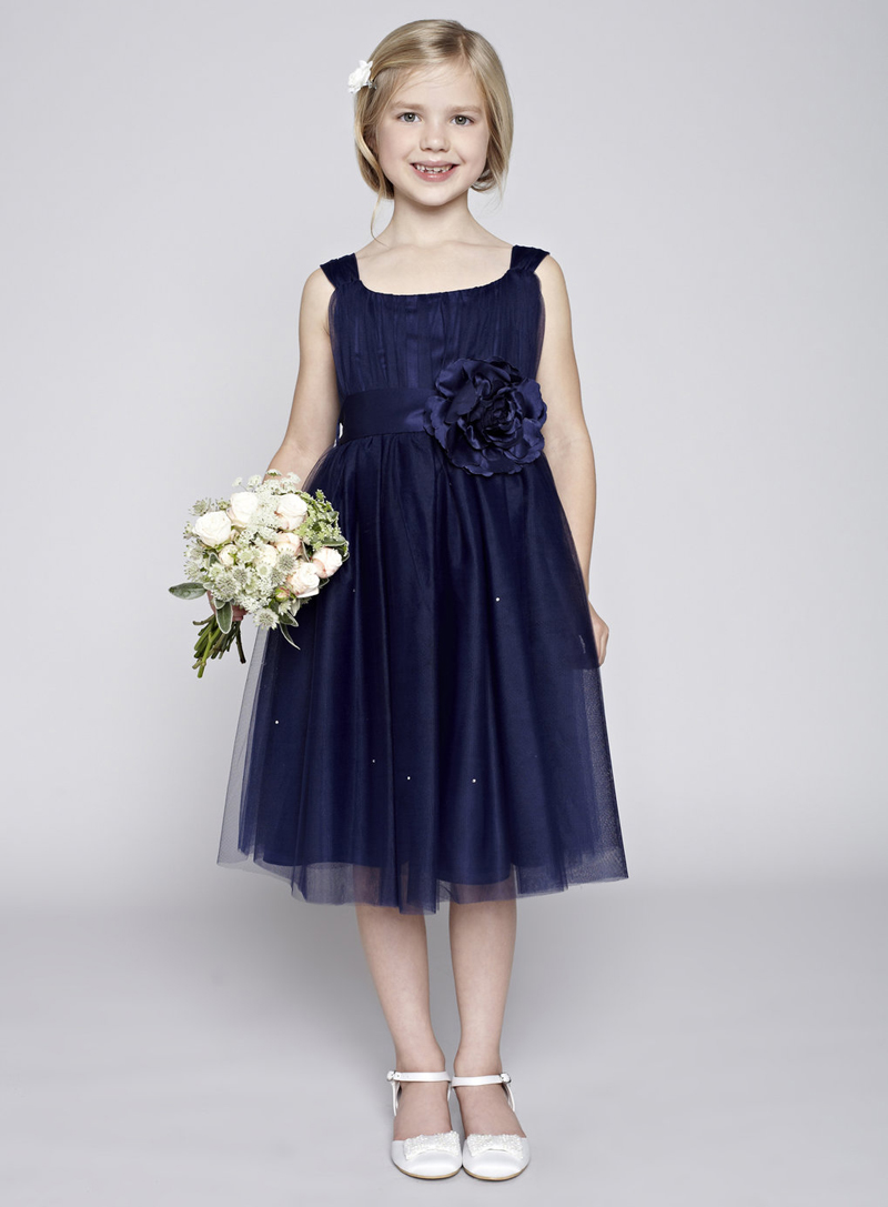 Midnight blue best sale flower girl dresses