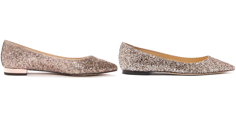 gold glitter flats for wedding