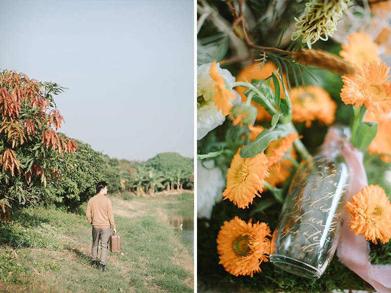 Romantic Fall Wedding Inspiration with Harvest Orange Tones