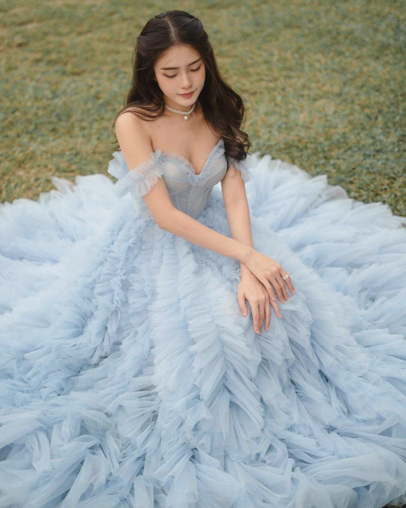 20 Princess-Worthy Fairy Tale Wedding Dresses for Summer Brides! | Fairy  tale wedding dress, Blue wedding gowns, Pastel wedding dresses