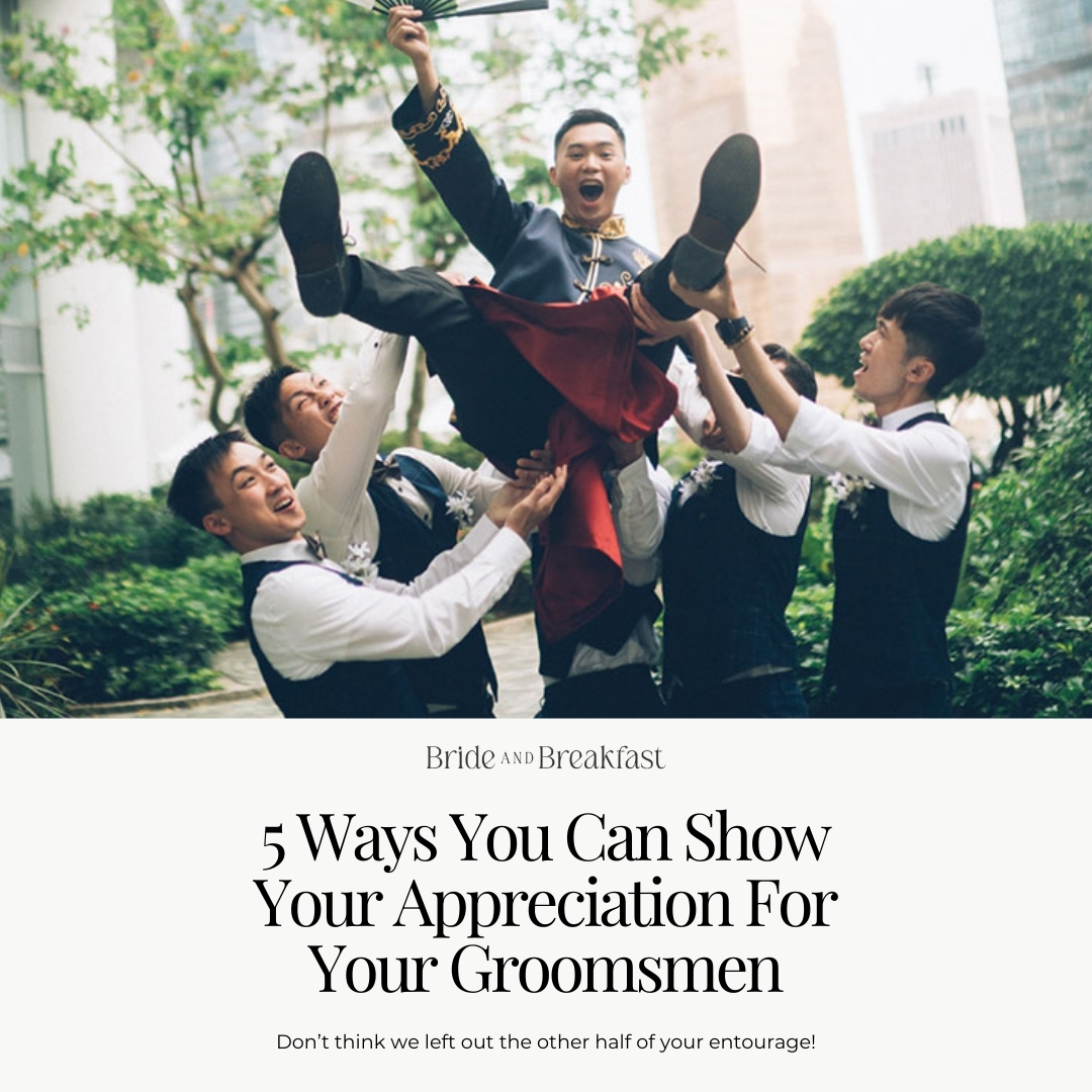 🤵‍♂️ Don’t worry, groomsmen — we see you! 👀 While we’ve shared tips for the bridesmaids, it’s time to show the boys some love. After all, they’ve been keeping the groom in check (or... trying to) long before the “I do’s.” 😂 So here are 5 ways to treat your groomsmen and make them feel extra special — beyond just handing them a suit!

#brideandbreakfasthk #brideandbreakfast